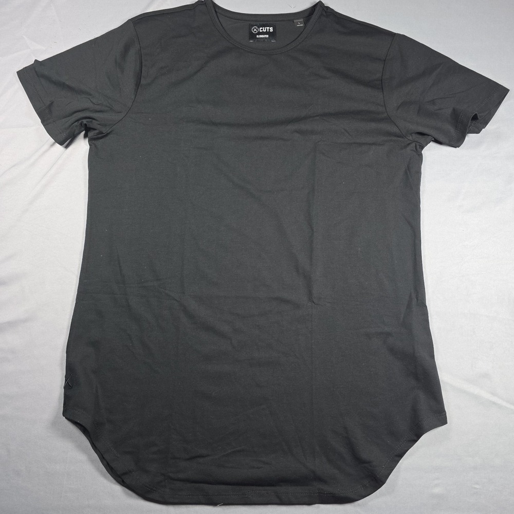 Cuts Men's AO Elongated Tee, Black, size L New without tags - Picture 7 of 12